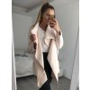 Kabát krátký flaušový dlouhý rukáv dámský (S/M ONE SIZE) ITALSKÁ MÓDA IMWY21494/DU (Velikost S/M/L, Barva Černá)