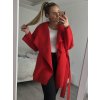 Kabát krátký flaušový dlouhý rukáv dámský (S/M ONE SIZE) ITALSKÁ MÓDA IMWY21494/DU (Velikost S/M/L, Barva Černá)