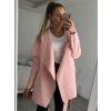 Kabát krátký flaušový dlouhý rukáv dámský (S/M ONE SIZE) ITALSKÁ MÓDA IMWY21494/DU (Velikost S/M/L, Barva Černá)