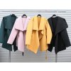 Kabát krátký flaušový dlouhý rukáv dámský (S/M ONE SIZE) ITALSKÁ MÓDA IMWY21494/DU (Velikost S/M/L, Barva Černá)