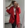 Kabát krátký flaušový dlouhý rukáv dámský (S/M ONE SIZE) ITALSKÁ MÓDA IMWY21494/DU (Velikost S/M/L, Barva Černá)