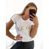 Tričko krátký rukáv dámské (S/M ONE SIZE) ITALSKÁ MÓDA IMM23BR24151-1/DU (Velikost S/M/L, Barva zlatá)
