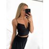 Top na ramínka letní dámský (S/M ONE SIZE) ITALSKÁ MÓDA IMM23M23865/DU (Velikost S/M/L, Barva bílá)