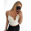Top na ramínka letní dámský (S/M ONE SIZE) ITALSKÁ MÓDA IMM23M23865/DU (Velikost S/M/L, Barva bílá)