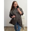 Bunda šusťáková s kapucí dámská nadrozměr (2XL/3XL ONE SIZE) ITALSKá MóDA IM423049A/DUR
