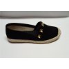 Espadrilky polobotky módní dámské  (37-41) OBUV 5646A (Velikost 37, Barva Černá)