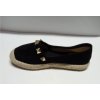 Espadrilky polobotky módní dámské  (37-41) OBUV 5646A (Velikost 37, Barva Černá)