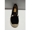 Espadrilky polobotky módní dámské  (37-41) OBUV 5646A (Velikost 37, Barva Černá)