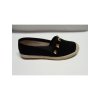 Espadrilky polobotky módní dámské  (37-41) OBUV 5646A (Velikost 37, Barva Černá)