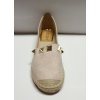 Espadrilky polobotky módní dámské  (37-41) OBUV 5646B (Velikost 36, Barva tmavě béžová)
