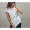 Tričko krátký rukáv dámské srdce (uni s/m) turecká MODA IMT20300