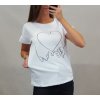 Tričko krátký rukáv dámské srdce (uni s/m) turecká MODA IMT20300