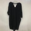 Šaty oversize krátký rukáv dámské (SM/L ONE SIZE) ITALSKÁ MÓDA IMD21956/DR (Velikost S/M/L, Barva Černá)