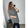 Šaty/tunika košilová s páskem dlouhý rukáv dámské (S/M/L/XL/2XL/3XL ONE SIZE) ITALSKá MóDA IM322298/DU