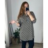 Šaty/tunika košilová s páskem dlouhý rukáv dámské (S/M/L/XL/2XL/3XL ONE SIZE) ITALSKá MóDA IM322298/DU