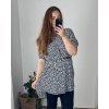 Šaty/tunika košilová s páskem dlouhý rukáv dámské (S/M/L/XL/2XL/3XL ONE SIZE) ITALSKá MóDA IM322298/DU