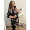 Šaty/tunika košilová s páskem dlouhý rukáv dámské (S/M/L/XL/2XL/3XL ONE SIZE) ITALSKá MóDA IM322298/DU