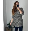 Šaty/tunika košilová s páskem dlouhý rukáv dámské (S/M/L/XL/2XL/3XL ONE SIZE) ITALSKá MóDA IM322298/DU