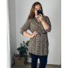 Šaty/tunika košilová s páskem dlouhý rukáv dámské (S/M/L/XL/2XL/3XL ONE SIZE) ITALSKá MóDA IM322298/DU