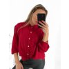 Košile dlouhý rukáv dámská (S/M ONE SIZE) ITALSKÁ MÓDA IMWGS223320/DU (Velikost S/M/L, Barva tmavě červená)