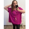 Tunika krátký rukáv dámská nadrozměr (2XL/3XL/4XL/5XL ONE SIZE) ITALSKá MODA IM323004/DU
