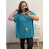 Tunika krátký rukáv dámská nadrozměr (2XL/3XL/4XL/5XL ONE SIZE) ITALSKá MODA IM323004/DU