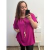 Tunika krátký rukáv dámská nadrozměr (2XL/3XL/4XL/5XL ONE SIZE) ITALSKá MODA IM323004/DU
