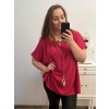 Tunika krátký rukáv dámská nadrozměr (2XL/3XL/4XL/5XL ONE SIZE) ITALSKá MODA IM323004/DU