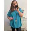 Tunika krátký rukáv dámská nadrozměr (2XL/3XL/4XL/5XL ONE SIZE) ITALSKá MODA IM323004/DU