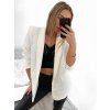 Sako dlouhý rukáv dámské (S/M ONE SIZE) ITALSKÁ MÓDA IMPLP2370040095/DU (Velikost S/M/L, Barva bílá)