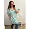 Tunika/šaty s kapucí dlouhý rukáv dámská nadrozměr (2XL/3XL ONE SIZE) ITALSKá MóDA IM423IRIS/DU