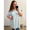 Tunika/šaty s kapucí dlouhý rukáv dámská nadrozměr (2XL/3XL ONE SIZE) ITALSKá MóDA IM423IRIS/DU