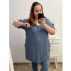 Tunika/šaty s kapucí dlouhý rukáv dámská nadrozměr (2XL/3XL ONE SIZE) ITALSKá MóDA IM423IRIS/DU