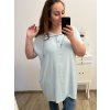 Tunika/šaty s kapucí dlouhý rukáv dámská nadrozměr (2XL/3XL ONE SIZE) ITALSKá MóDA IM423IRIS/DU