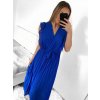 Šaty šifonové dlouhé se skládanou sukní bez rukávu dámské (S/M ONE SIZE) ITALSKá MóDA IM423223/DU (Velikost S/M/L, Barva béžová)
