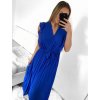 Šaty šifonové dlouhé se skládanou sukní bez rukávu dámské (S/M ONE SIZE) ITALSKá MóDA IM423223/DU (Velikost S/M/L, Barva béžová)
