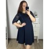 Elegantní šaty 3/4 rukáv dámské nadrozměr (XL/2XL/3XL ONE SIZE) ITALSKá MóDA IM423PALERMO/DUR