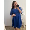 Elegantní šaty 3/4 rukáv dámské nadrozměr (XL/2XL/3XL ONE SIZE) ITALSKá MóDA IM423PALERMO/DUR