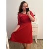 Elegantní šaty 3/4 rukáv dámské nadrozměr (XL/2XL/3XL ONE SIZE) ITALSKá MóDA IM423PALERMO/DUR
