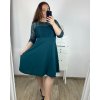 Elegantní šaty 3/4 rukáv dámské nadrozměr (XL/2XL/3XL ONE SIZE) ITALSKá MóDA IM423PALERMO/DUR