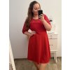 Elegantní šaty 3/4 rukáv dámské nadrozměr (XL/2XL/3XL ONE SIZE) ITALSKá MóDA IM423PALERMO/DUR