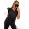 Overal dlouhý bez rukávu dámský (S/M ONE SIZE) ITALSKÁ MÓDA IMPGM2323023A/DU (Velikost S/M/L, Barva Černá)