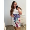 Šaty krátký rukáv dámské nadrozměr (XL/2XL/3XL ONE SIZE) ITALSKá MóDA IM423MESSINA/DU (Velikost 2XL/3XL, Barva Černá)