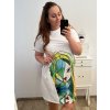 Šaty krátký rukáv dámské nadrozměr (XL/2XL/3XL ONE SIZE) ITALSKá MóDA IM423MESSINA/DU (Velikost 2XL/3XL, Barva Černá)