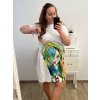Šaty krátký rukáv dámské nadrozměr (XL/2XL/3XL ONE SIZE) ITALSKá MóDA IM423MESSINA/DU (Velikost 2XL/3XL, Barva Černá)