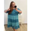 Šaty letní krajkové krátký rukáv dámské (3XL/4XL/5XL ONE SIZE) ITALSKÁ MÓDA IM423TRENTO/DU