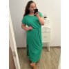 Šaty dlouhé letní krátký rukáv dámské nadrozměr (XL/2XL/3XL/4XL ONE SIZE) ITALSKá MóDA IM423FOGGIA/DU (Velikost 3XL/4XL, Barva Černá)