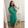 Šaty dlouhé letní krátký rukáv dámské nadrozměr (XL/2XL/3XL/4XL ONE SIZE) ITALSKá MóDA IM423FOGGIA/DU (Velikost 3XL/4XL, Barva Černá)