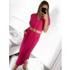 Šaty dlouhé letní s páskem krátký rukáv dámské (S/M ONE SIZE) ITALSKÁ MÓDA IMW235904/DU (Velikost S/M/L, Barva béžová)