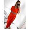 Šaty dlouhé letní s páskem krátký rukáv dámské (S/M ONE SIZE) ITALSKÁ MÓDA IMW235904/DU (Velikost S/M/L, Barva béžová)